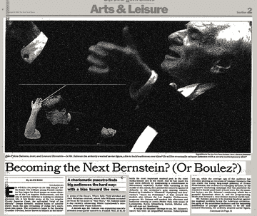 Becoming the Next Bernstein? (Or Boulez?)